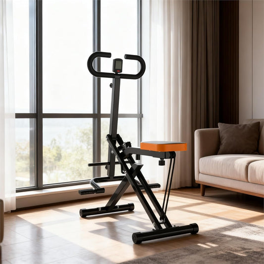 Squat Machine For Home, Assist Trainer For Glutes Workout Foldable With Resistance Bands, For Botty Glutes Butt Thighs, Ab Back Leg Press Hip Thrust For Home Gym Fitness-Black
